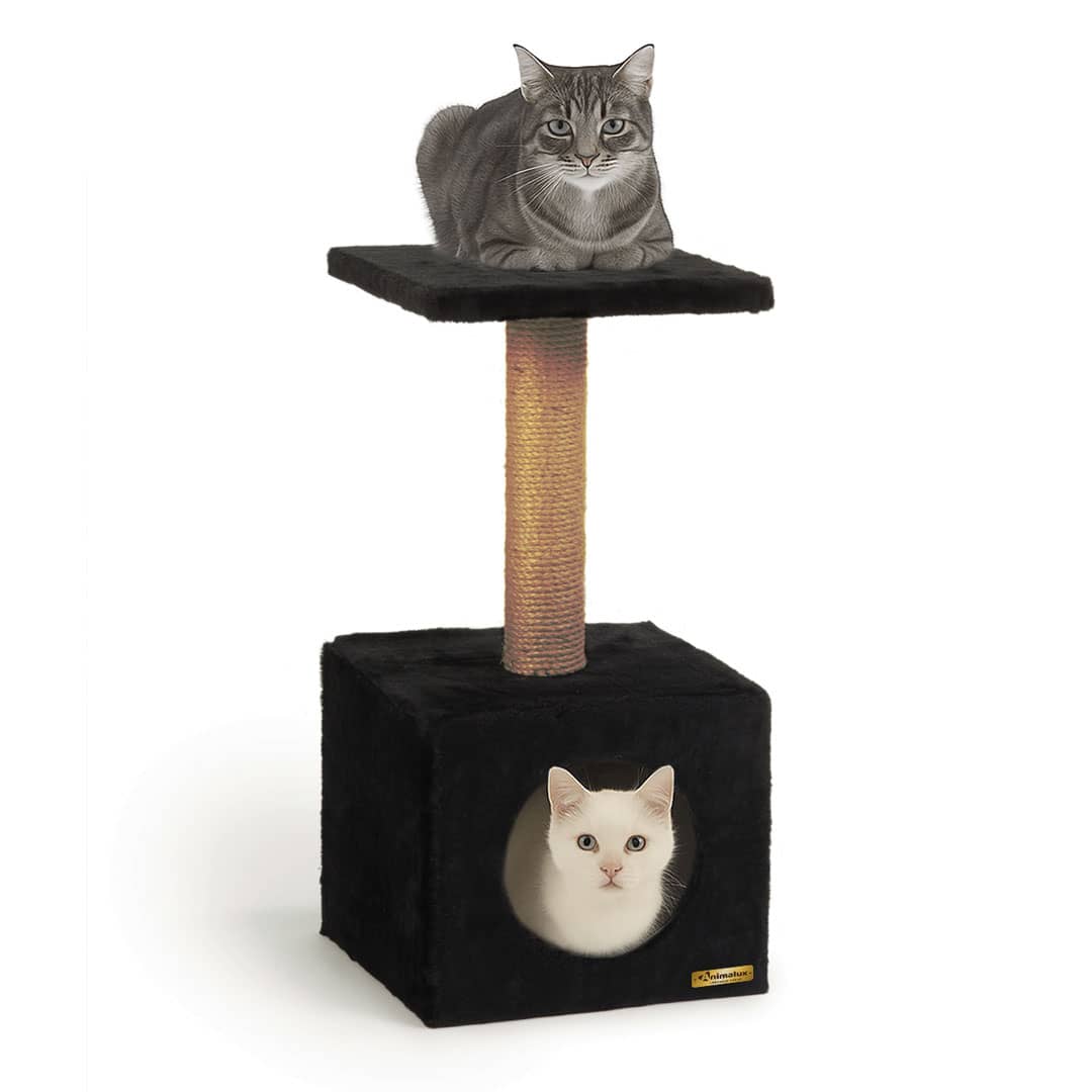 Arbre à Chat avec Niche et Griffoir – 60 cm miniature 3