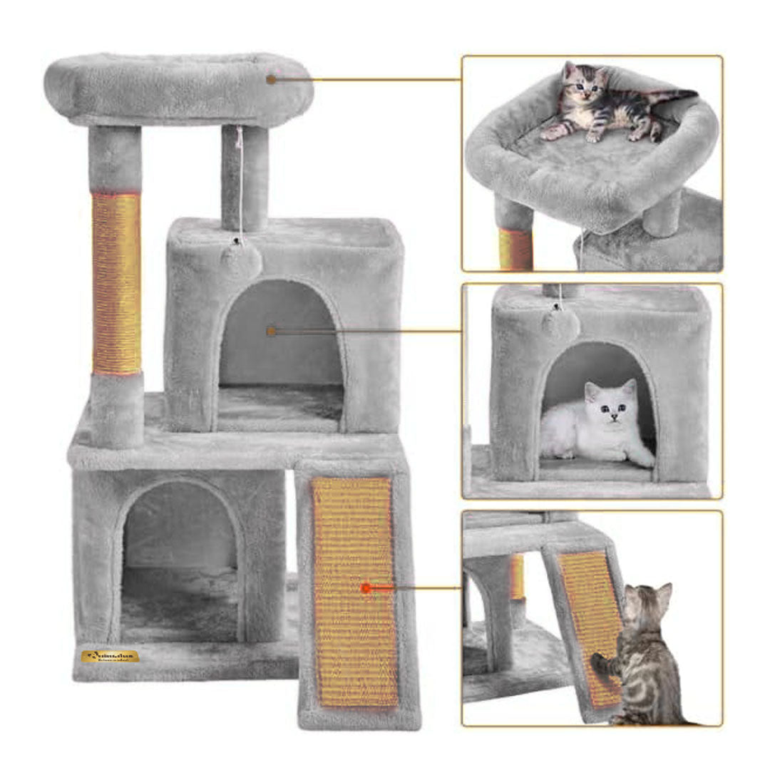 Arbre à Chat Compact avec Niches et Plateforme – 100 cm miniature 3