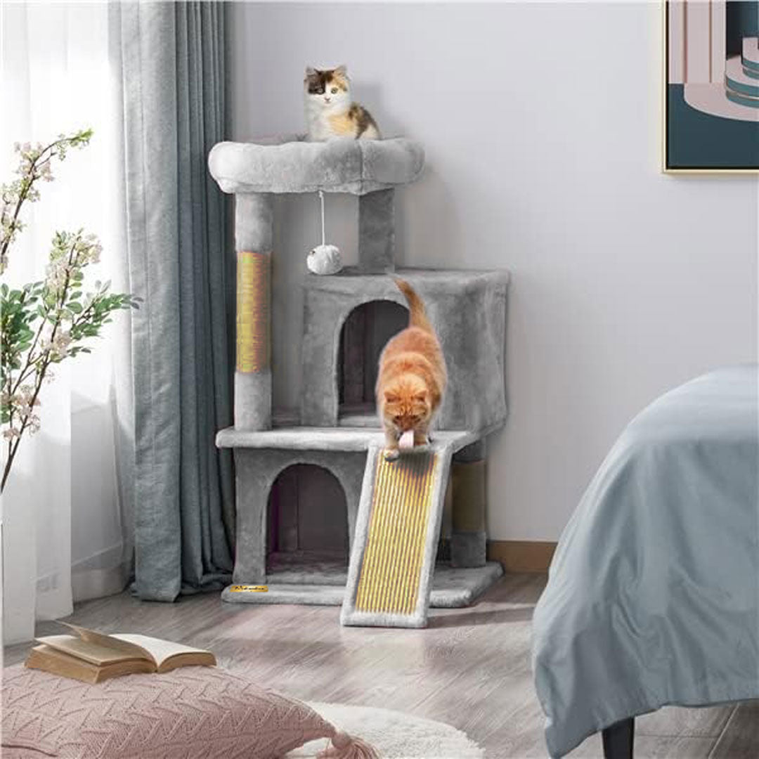 Arbre à Chat Compact avec Niches et Plateforme – 100 cm miniature 2