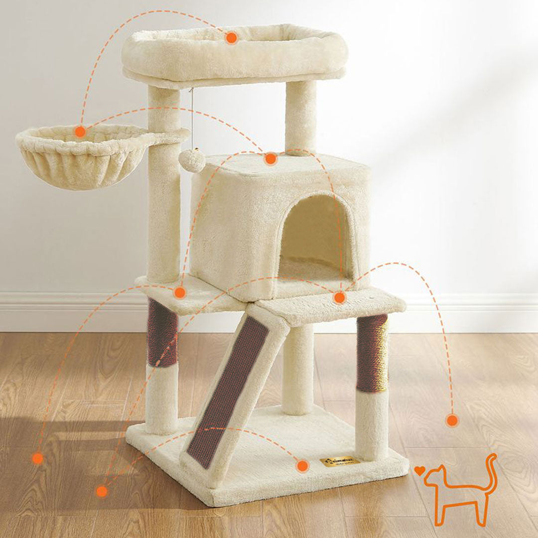 Arbre à chat de luxe avec hamac – 100 cm - ECO miniature 4