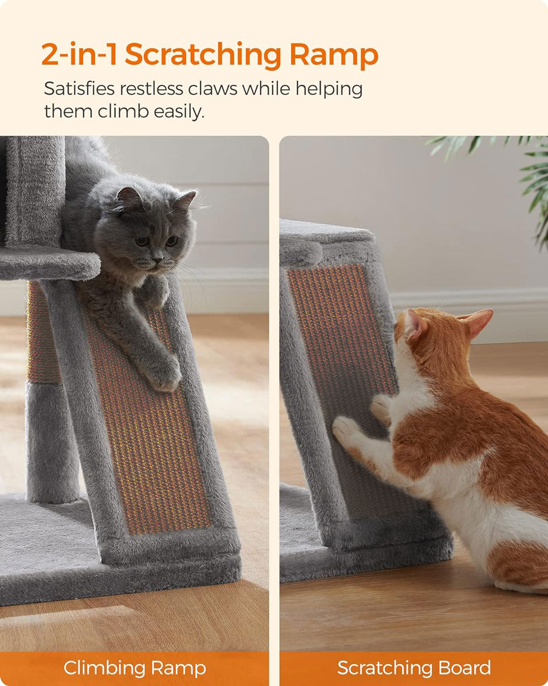 Arbre à chat de luxe avec hamac – 100 cm - ECO miniature 13