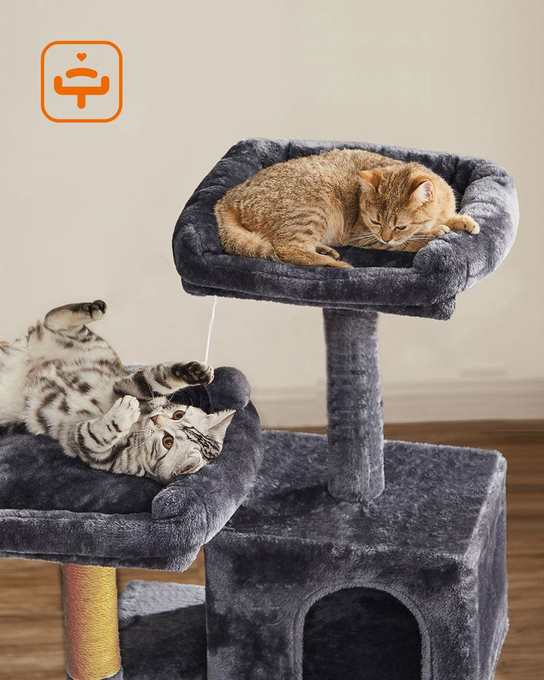 Arbre à chat de luxe en bois naturel  VIP miniature 3