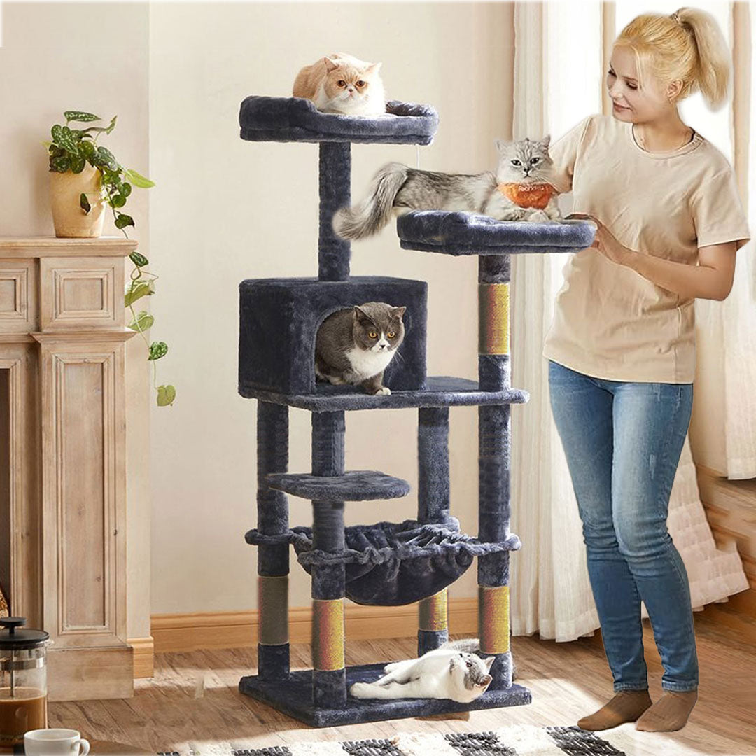 Arbre à chat de luxe en bois naturel VIP