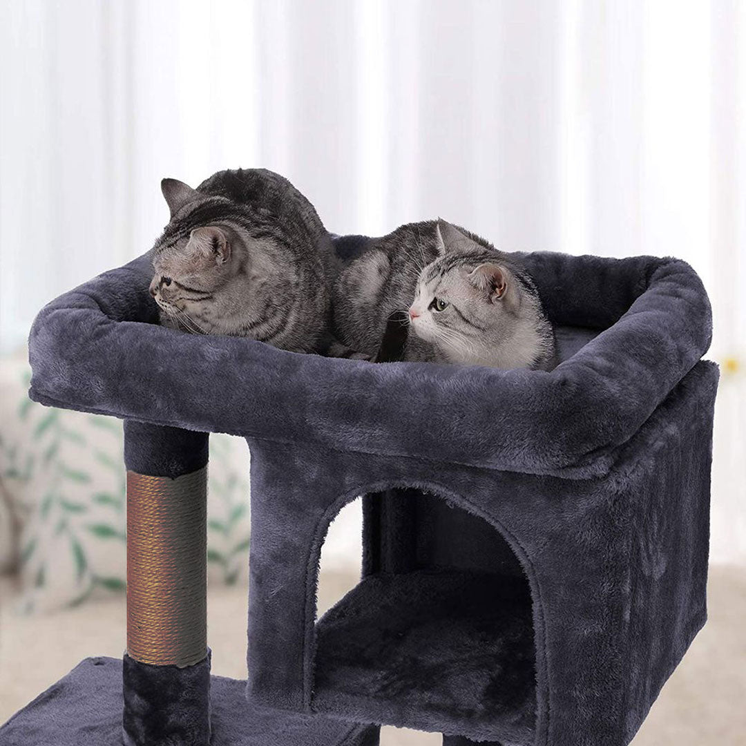 Arbre à chat de luxe en bois naturel – 80 cm - Beige - ECO miniature 6