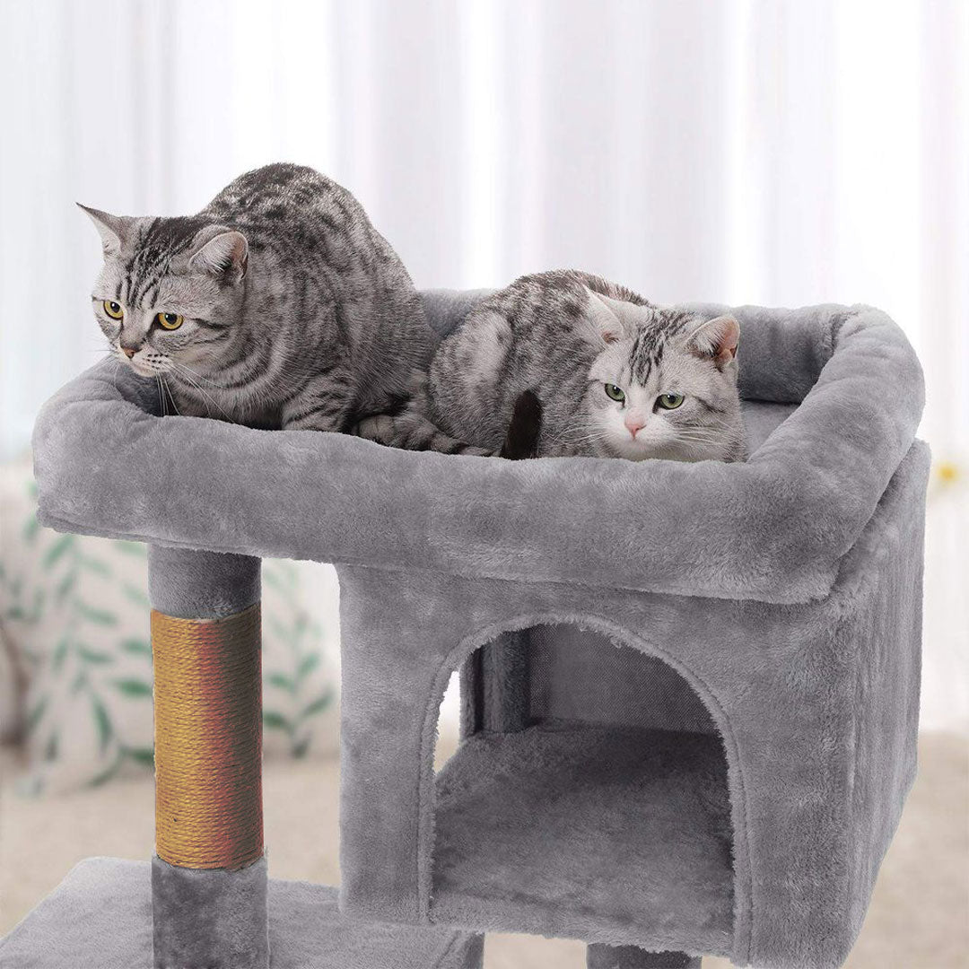 Arbre à chat de luxe en bois naturel – 80 cm - Beige - ECO miniature 9