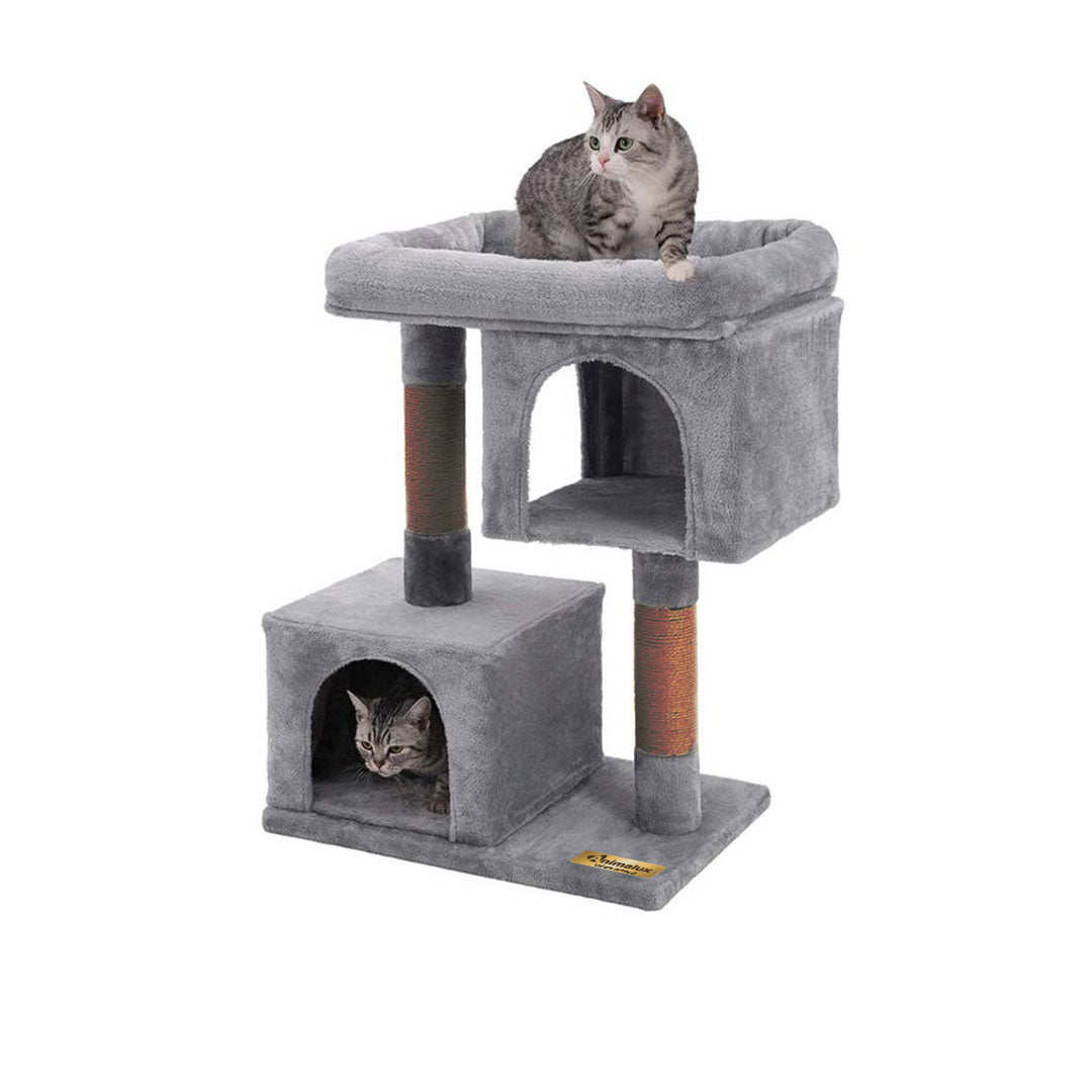 Arbre à chat de luxe en bois naturel – 80 cm - Beige - ECO miniature 10
