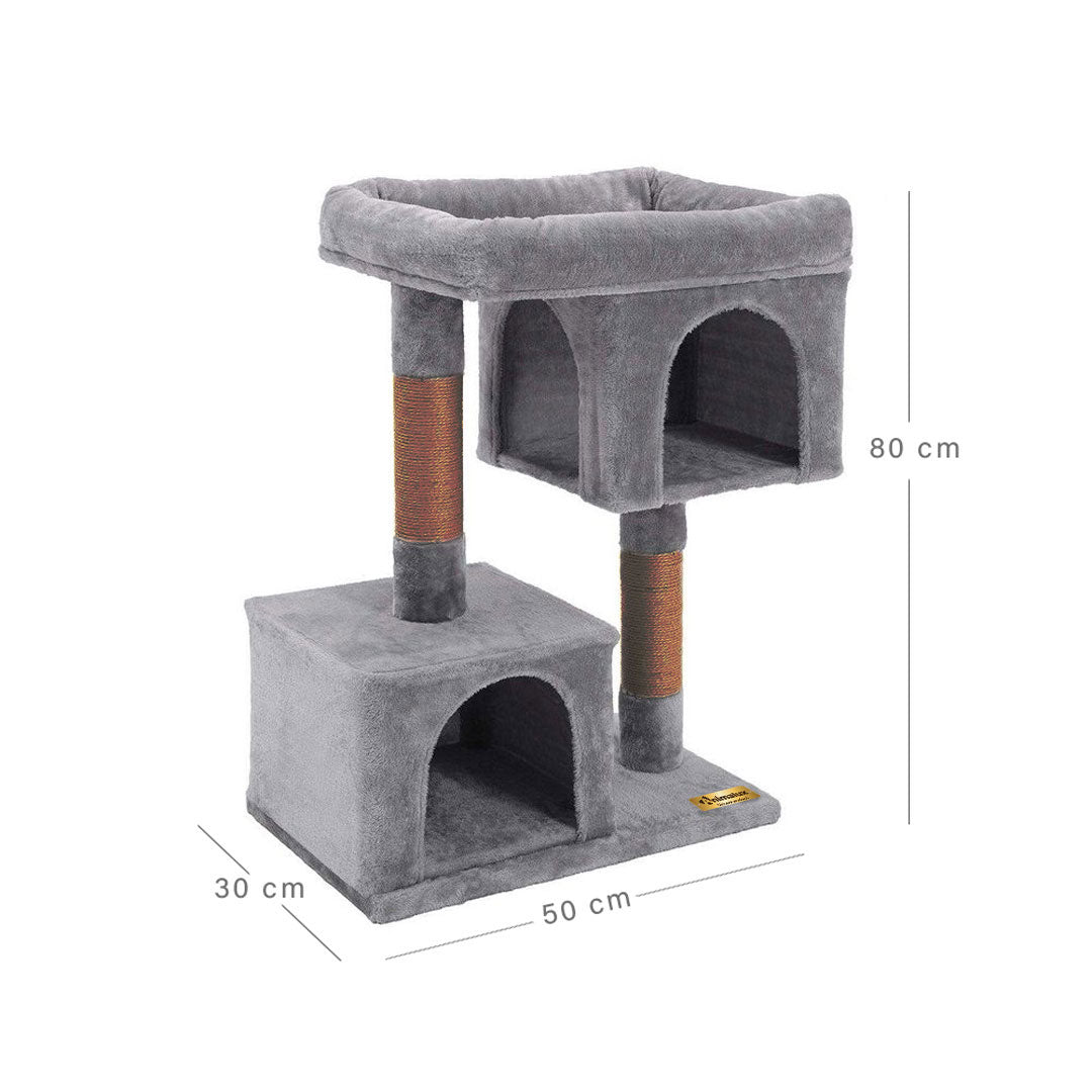Arbre à chat de luxe en bois naturel – 80 cm - Beige - ECO miniature 11