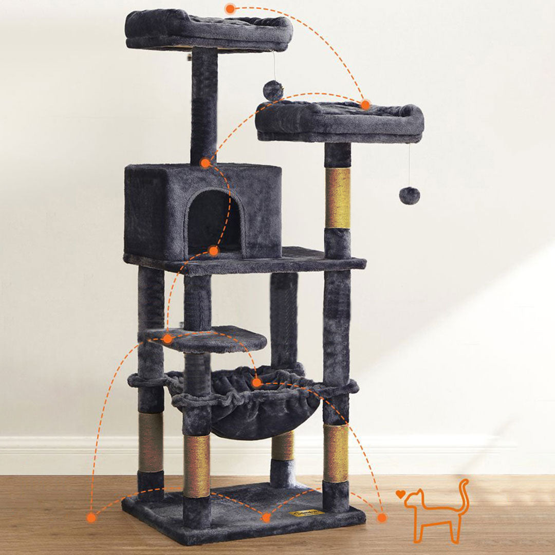 Arbre à chat de luxe en bois naturel  VIP miniature 4