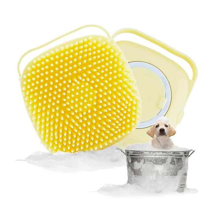 Brosse de bain en silicone souple pour animaux miniature 2