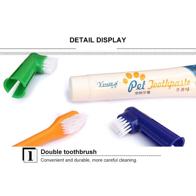 Brosse et dentifrice pour chien, soins bucco-dentaires pour chiens miniature 2
