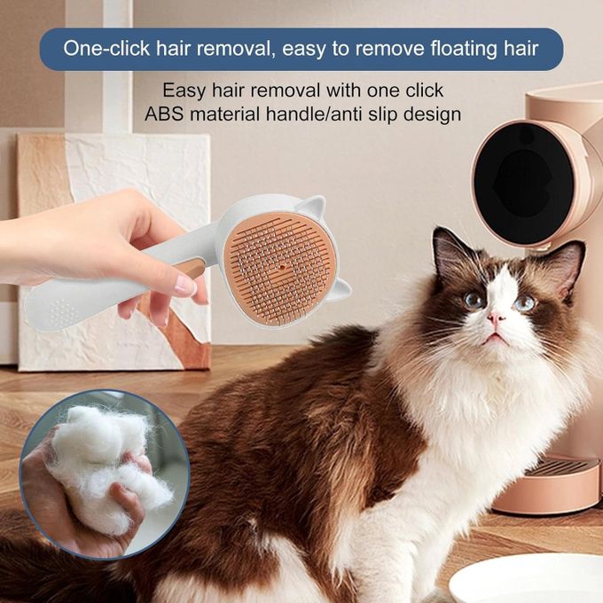 Brosses autonettoyantes pour animaux de compagnie pour chats à poils longs et courts miniature 3