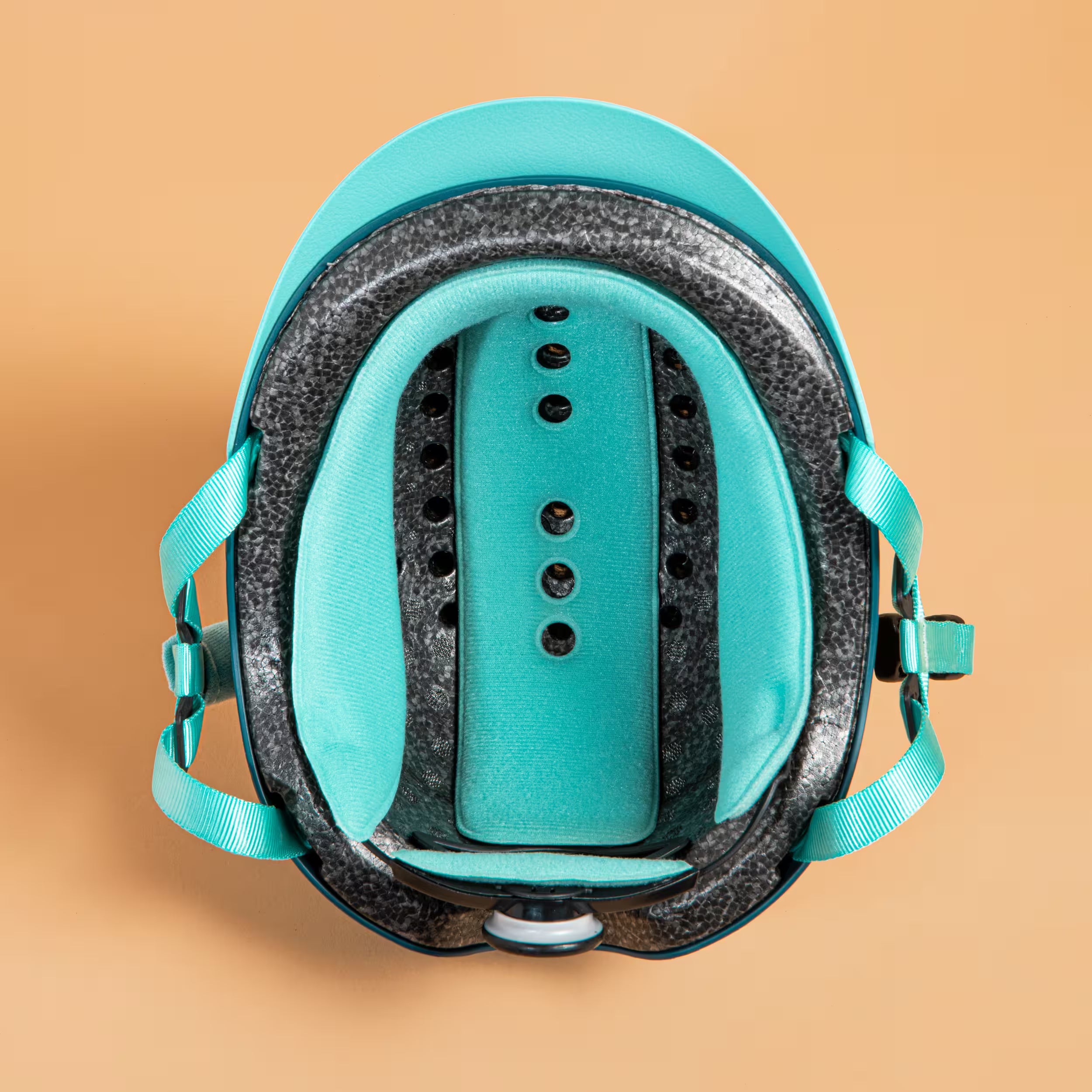 Casque équitation enfant - 100 vert turquoise miniature 3