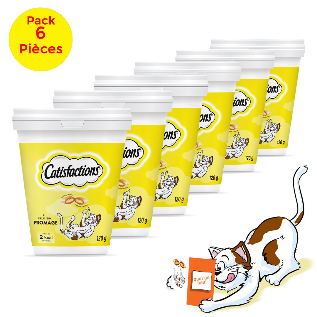 CATISFACTION pack 6piéces  Friandise frommage pour chat 120gr miniature 2