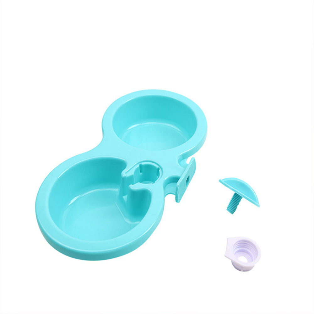 double bol d'alimentation pour chien et chat, cage suspendue miniature 2