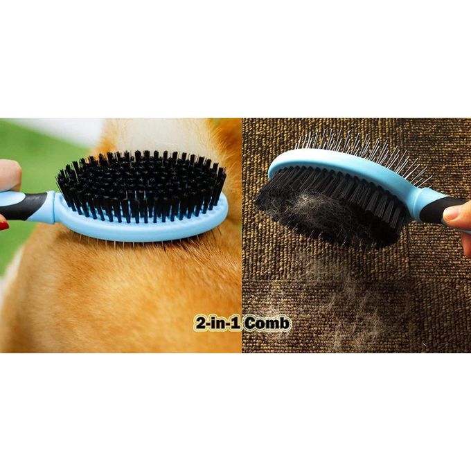 Double brosse de toilettage professionnel pour animaux de compagnie miniature 3