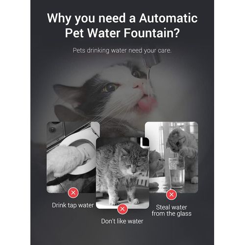 Fontaine à eau pour chat de grande capacité de 2L avec capteur marche/arrêt miniature 3