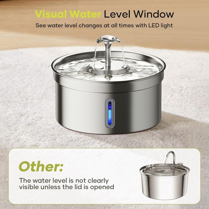 Fontaine à eau pour chat en acier inoxydable2L miniature 3