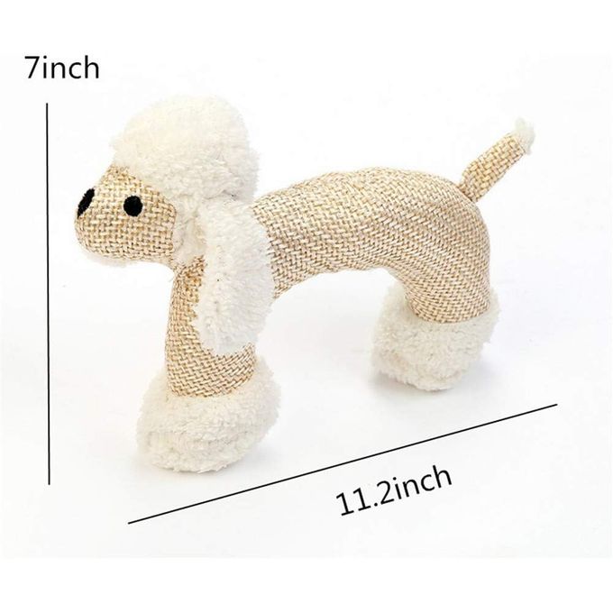 jouet Peluche pour Chien Molaire Beige miniature 2