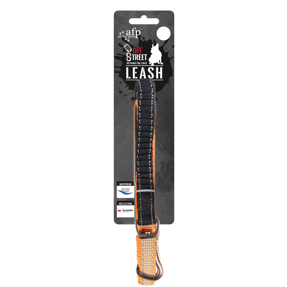 Laisse mandarine réfléchissante M/S — 1