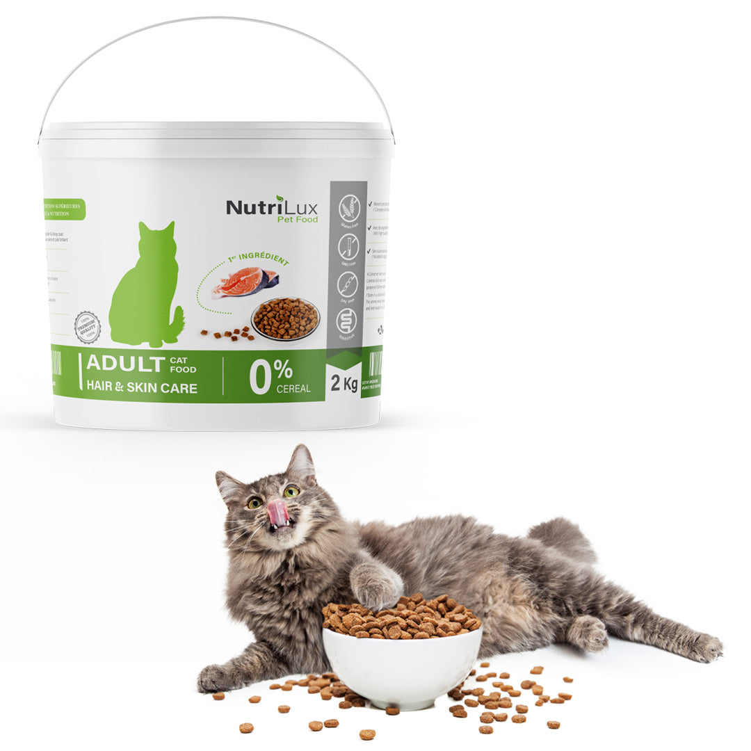 Nutrilux Croquette chat adult hair&skin 2kg miniature 2