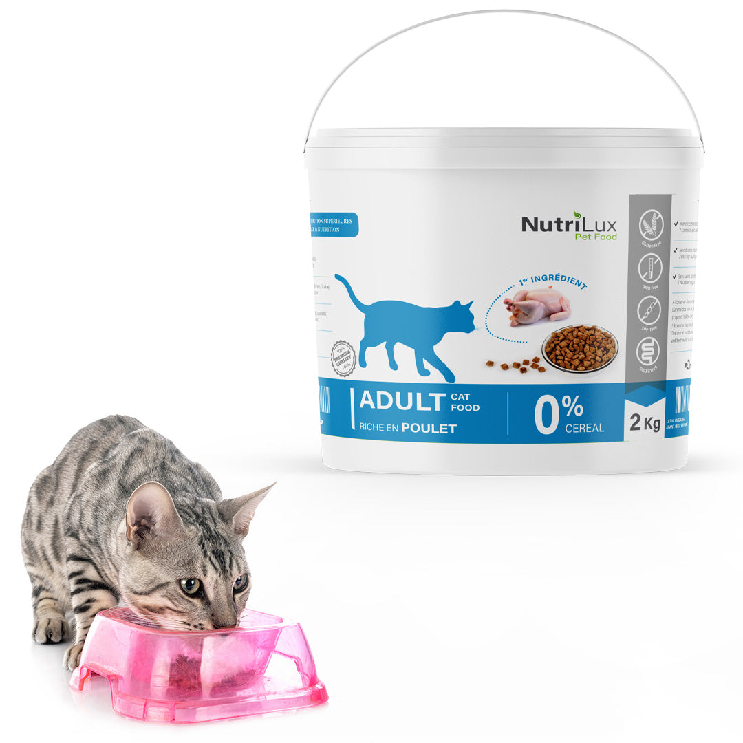 Nutrilux Croquette Chat Adult - Poulet - 2 Kg miniature 2