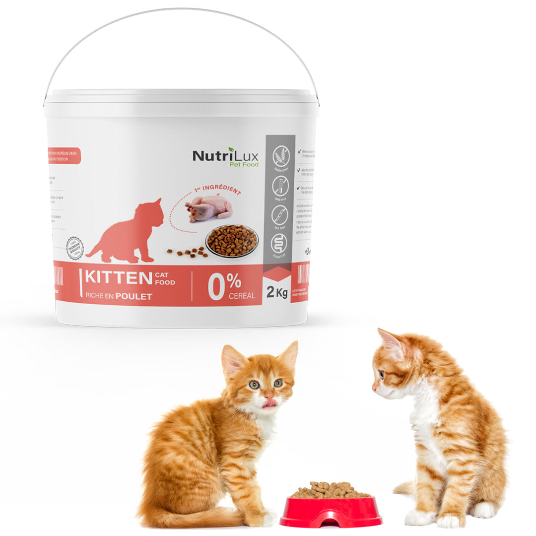 Nutrilux Croquette chat KITTEN SANS CEREAL poulet 2 KG miniature 2
