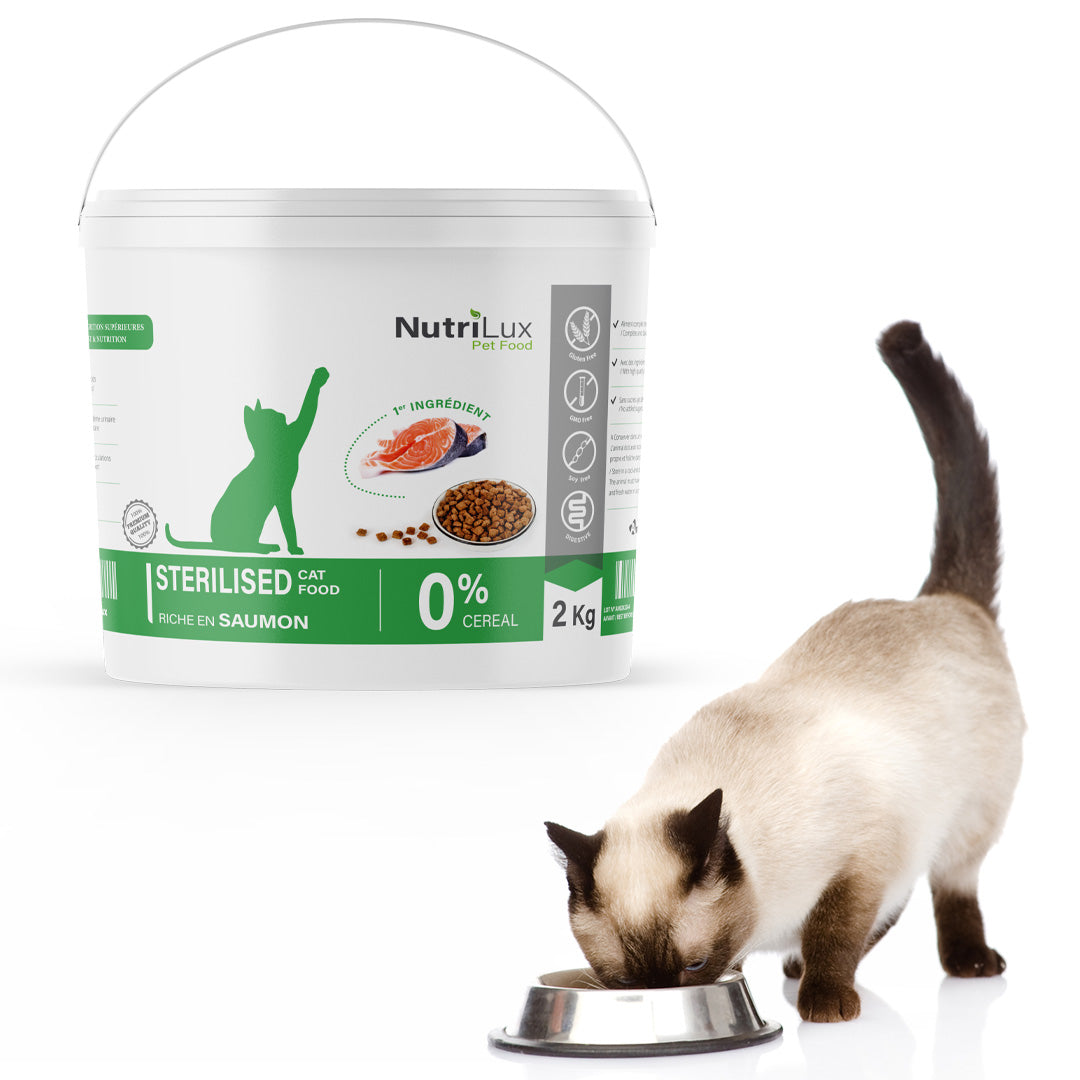 Nutrilux Croquette Chat Sterilised - Saumon - 2 Kg miniature 2