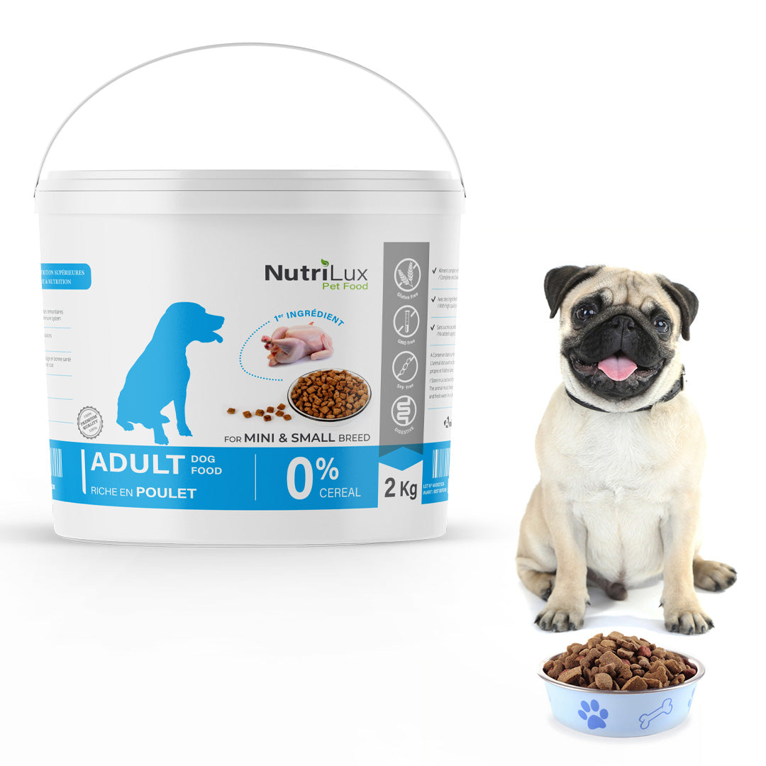 Nutrilux Croquettes chien adult sans céreal riche en poulet 2kg miniature 2