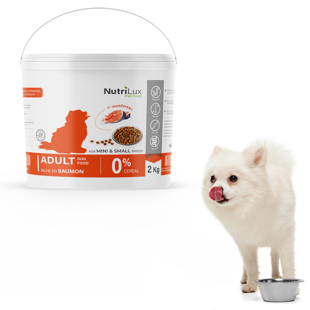 Nutrilux Croquettes chien adult sans céreal riche en saumon 2kg miniature 2
