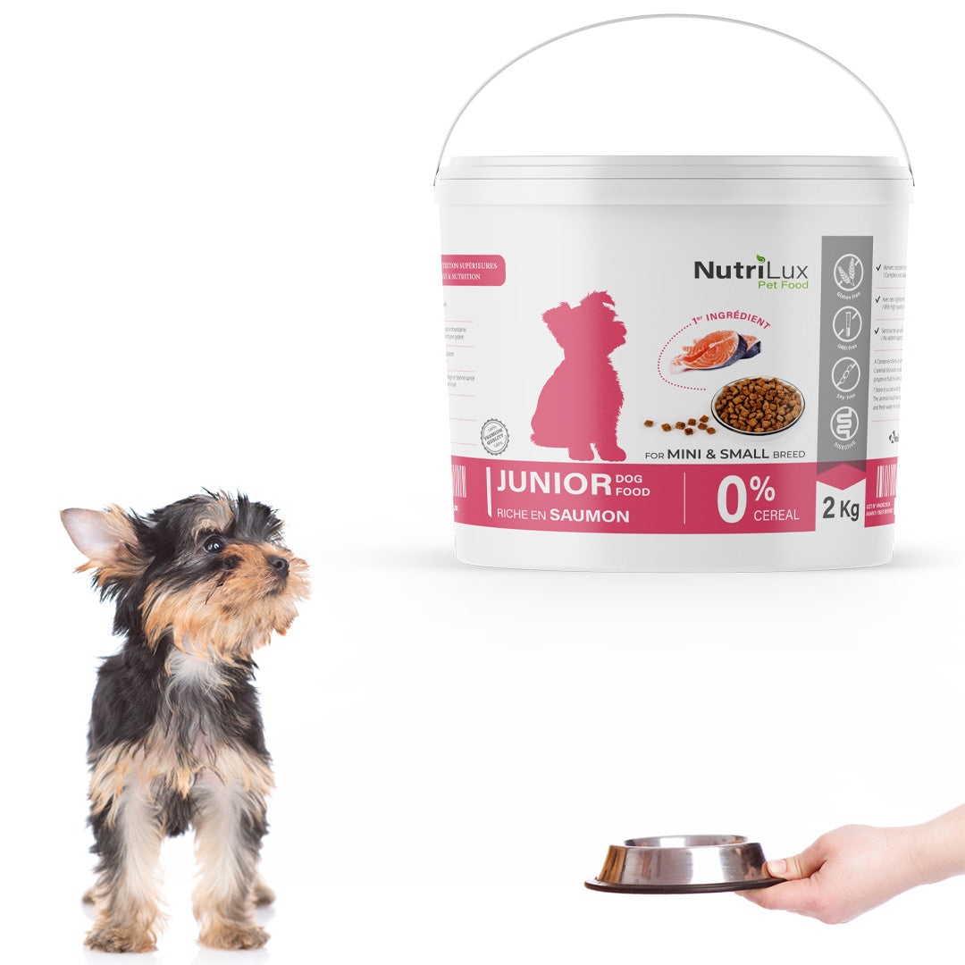 Nutrilux Croquettes chien junior sans céreal riche en saumon 2kg miniature 2