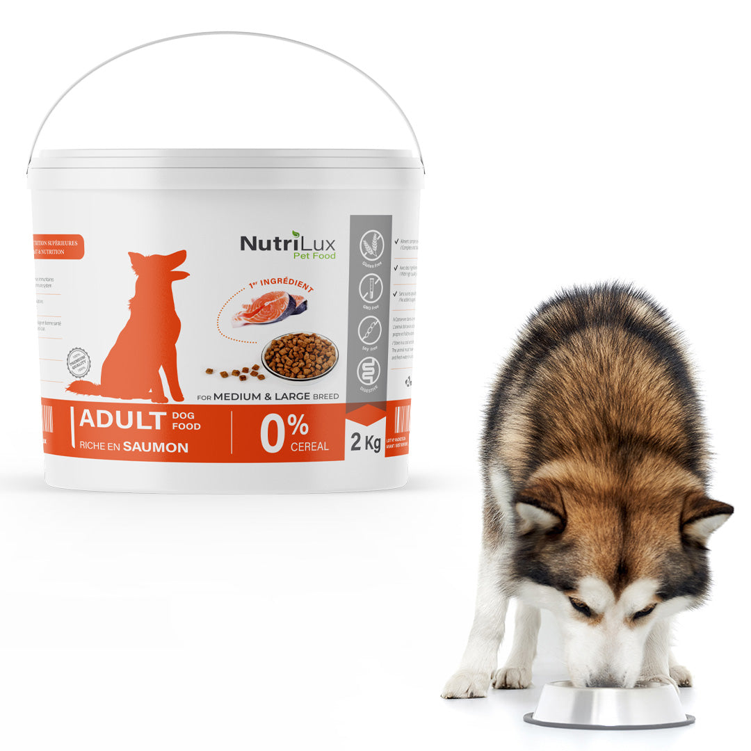 Nutrilux Croquettes chien sans céreal riche en saumon 2kg miniature 2