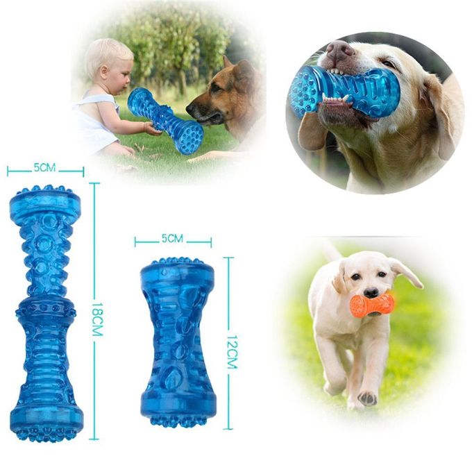 Os brosse à dents chien Jouet de chien robuste Chiot jeu Interactif en 2 couleur miniature 4