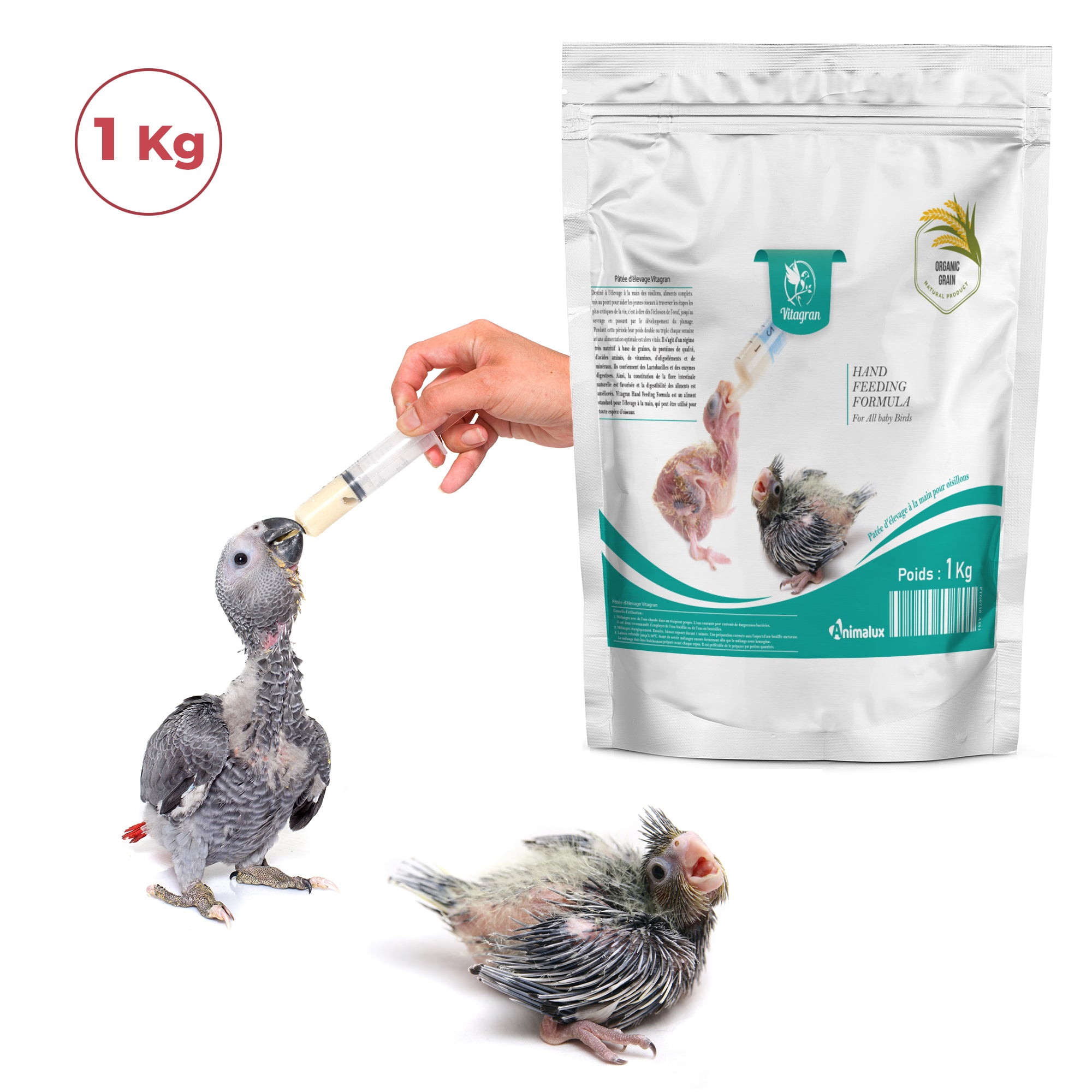 Petlux aliment complet baby  oiseaux perroquet 1kg miniature 2
