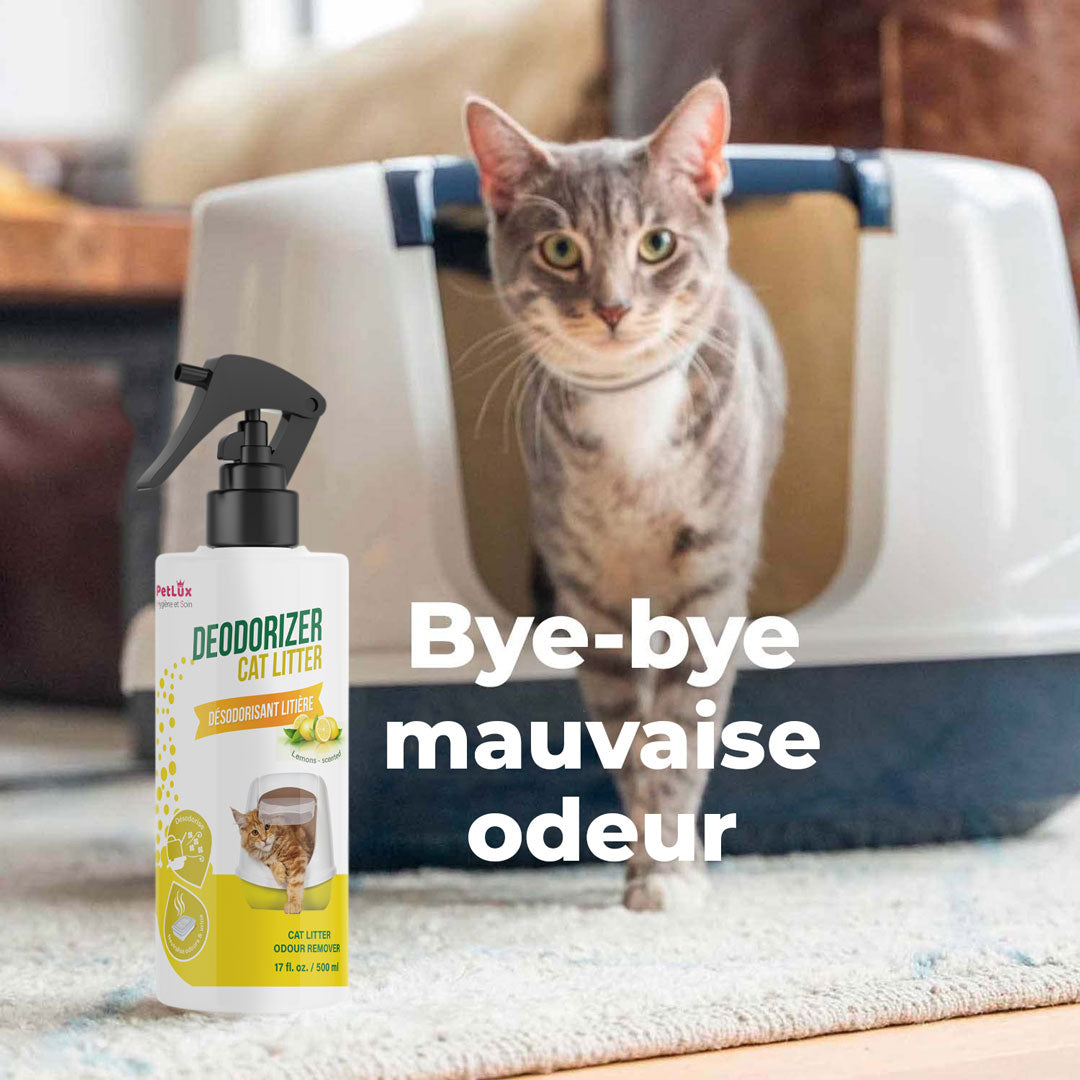 Petlux deodorant litiére citron 500ml pour chat miniature 2