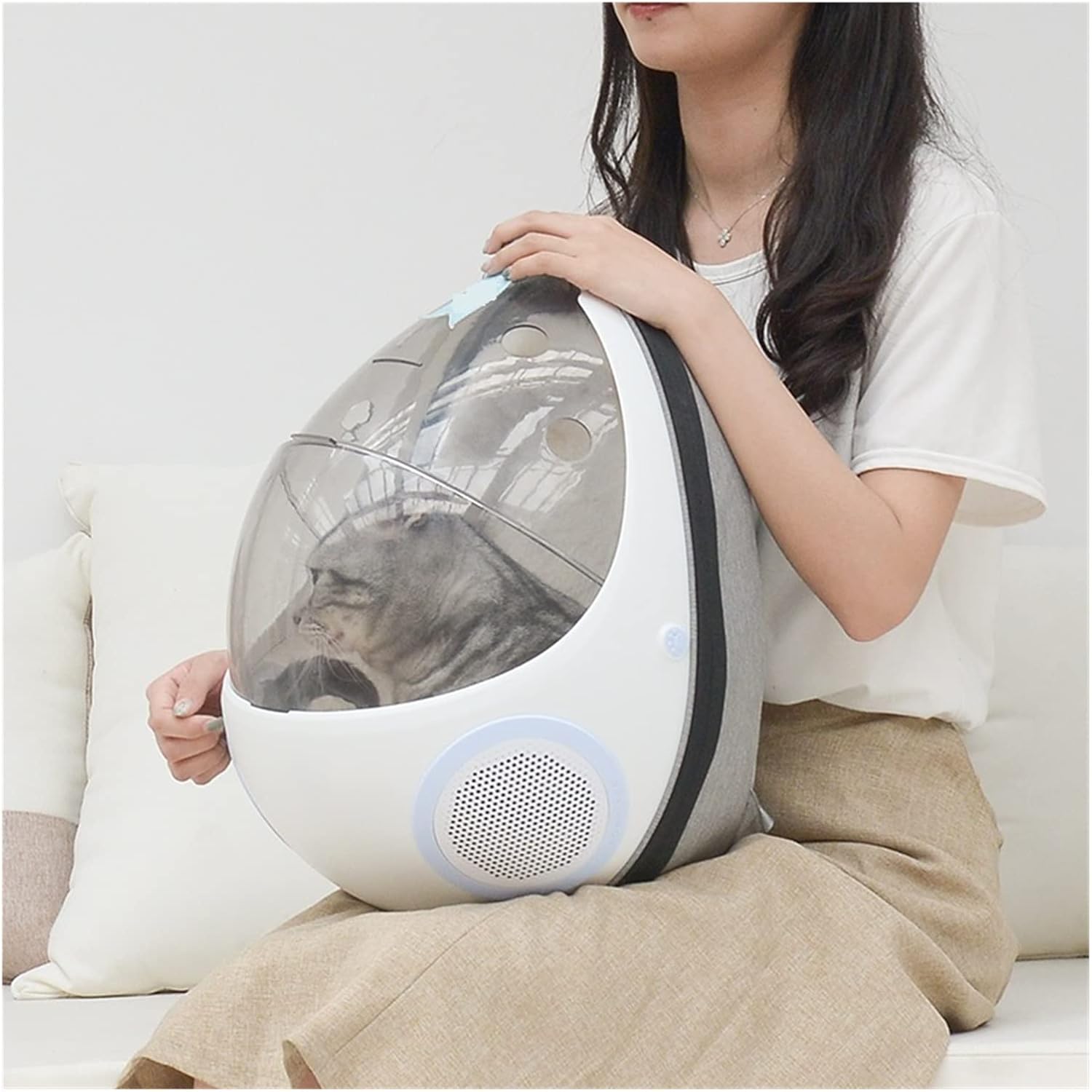 Sac à Coquille d'œuf Transparent pour Animaux de Compagnie miniature 2