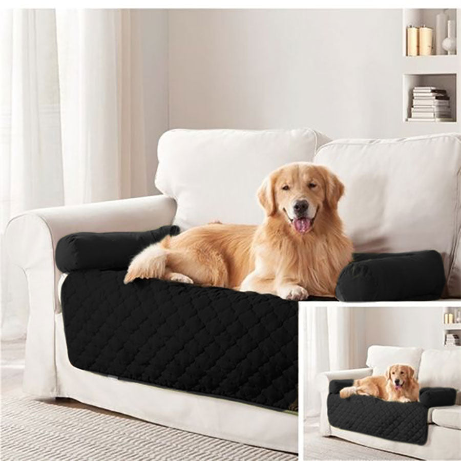 Tapis de lit noir pour chien miniature 2