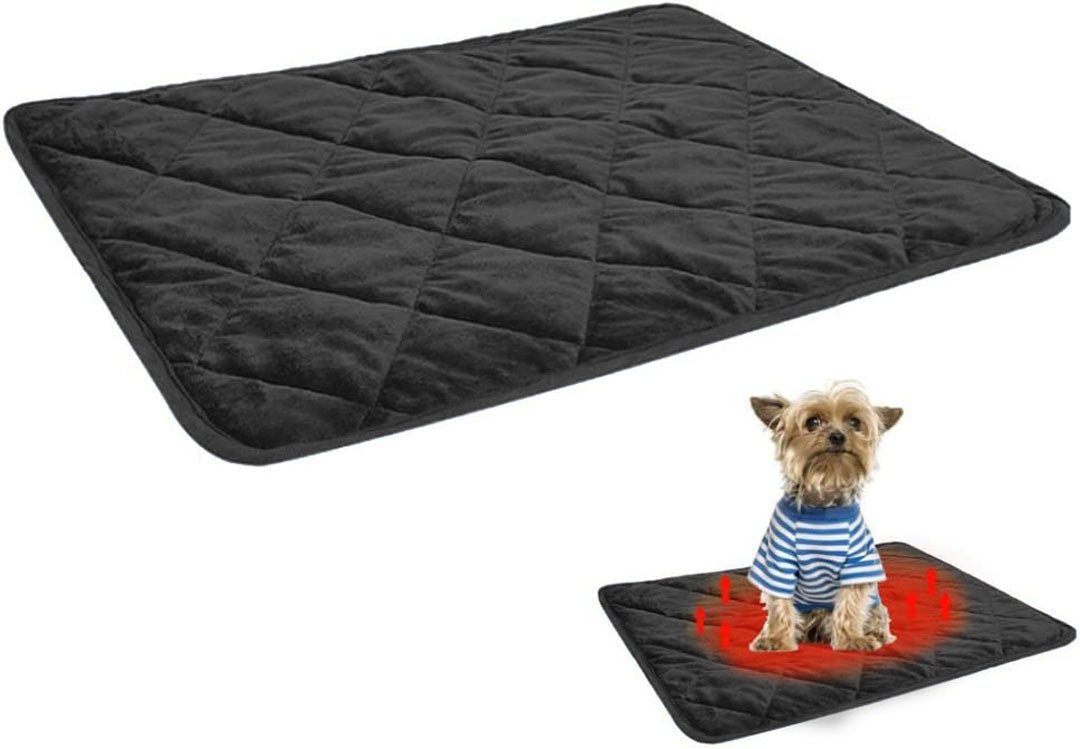 Tapis  chauffant noir pour chient et chat moyens miniature 3