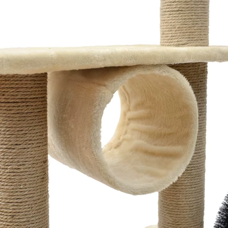 Arbre à Chat Tour 160 cm – Griffoir à Plusieurs Niveaux avec Hamac thumbnail 2