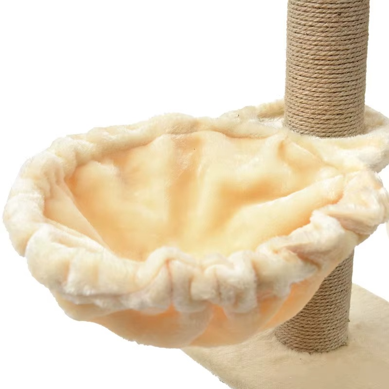 Arbre à Chat Tour 160 cm – Griffoir à Plusieurs Niveaux avec Hamac thumbnail 4