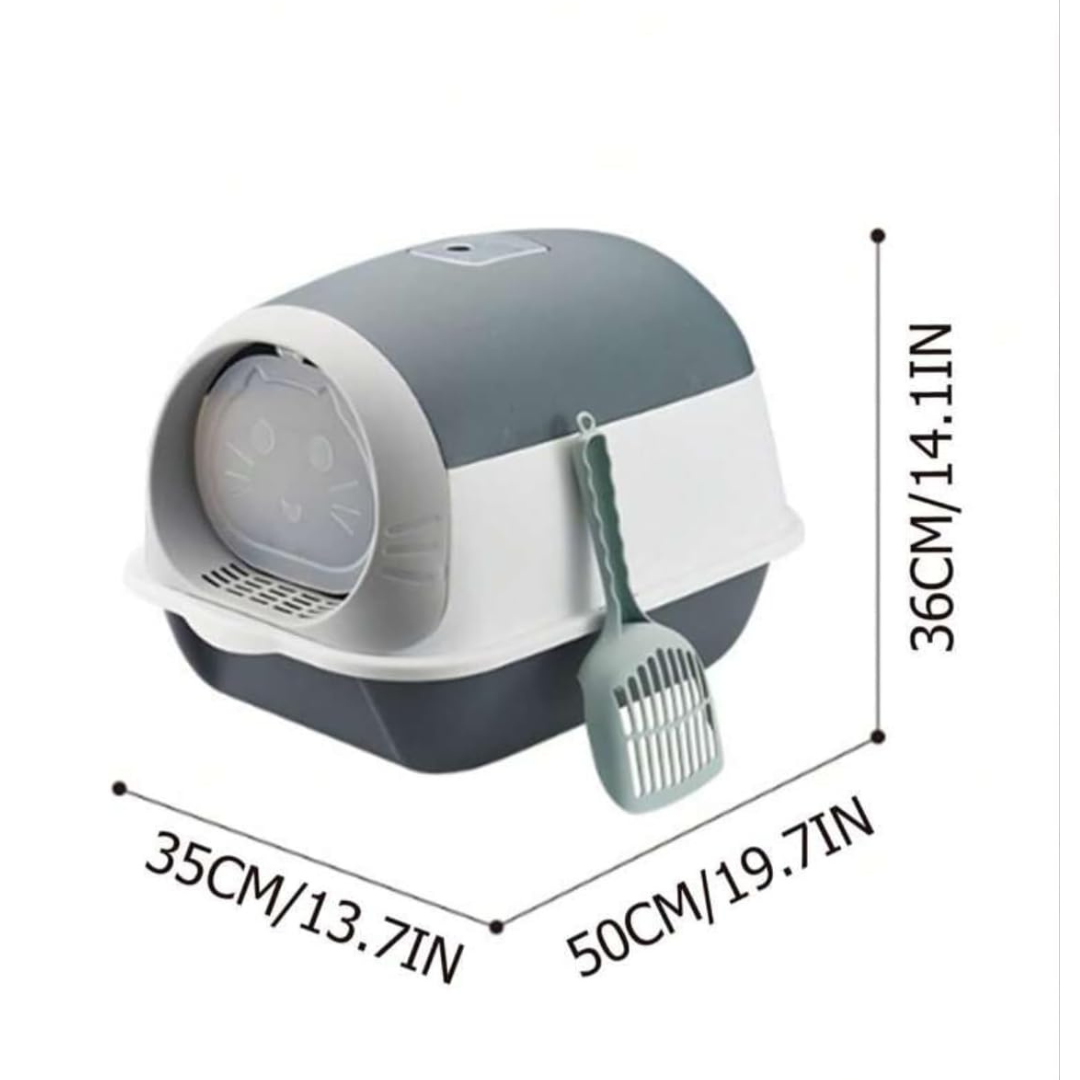 Bac à Litière Fermé Pliable avec Tiroir & Pelle thumbnail 4