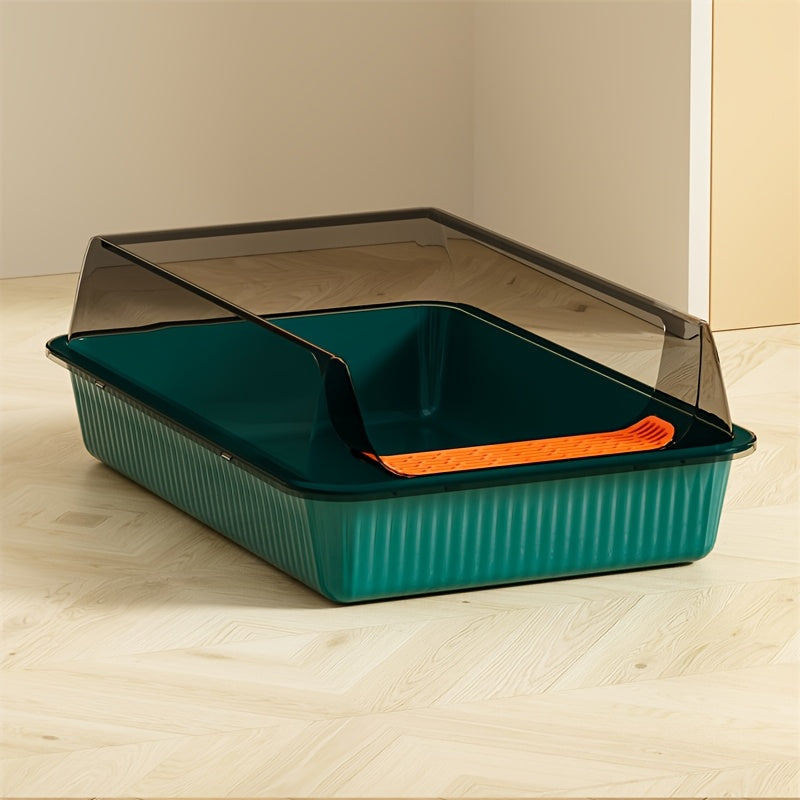 Bac à Litière Chat à Hautes Parois – Semi-Fermé avec Pelle thumbnail 3