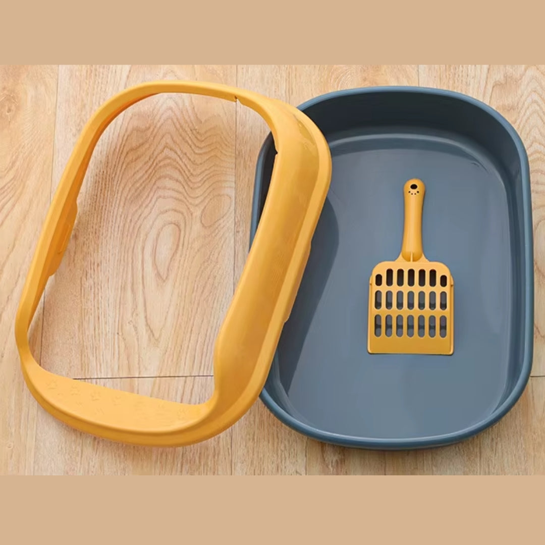 Bac à Litière Ouvert pour Chat – Bord Haut & Pelle Inclus thumbnail 3