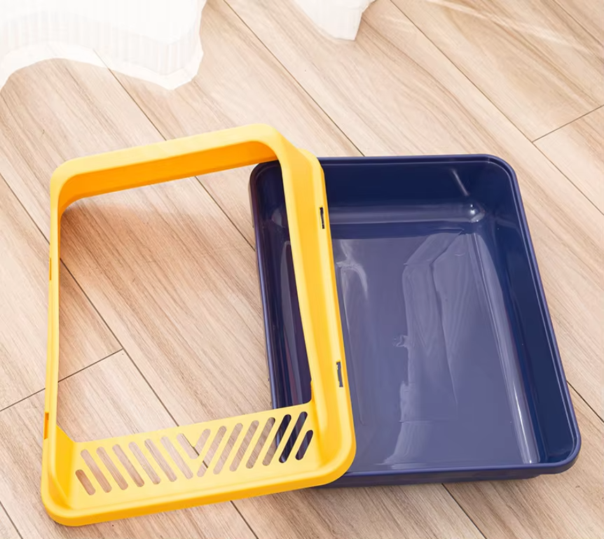 Bac à Litière Ouvert pour Chat – Bords Hauts & Pelle Incluse - 2