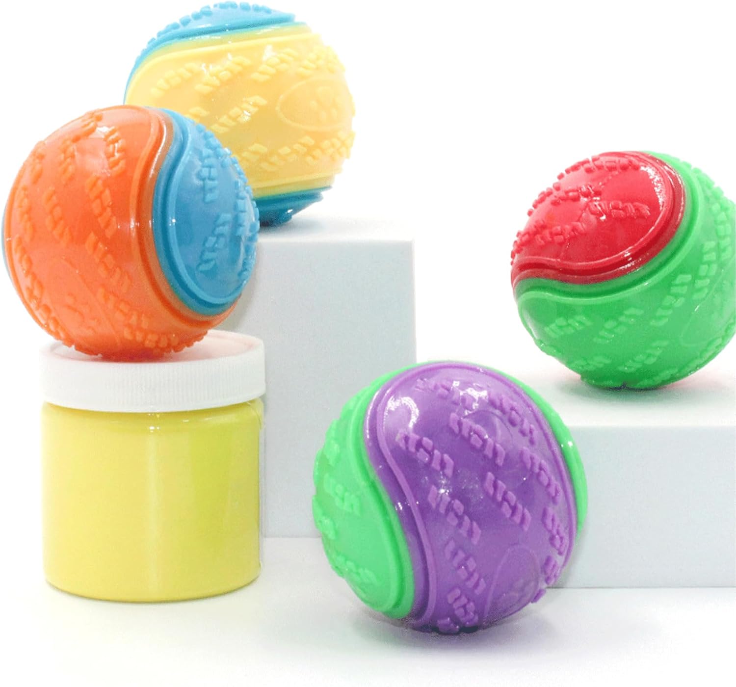 Balle à Mâcher Interactive pour Chien – Jouet Squeaky en Caoutchouc Résistant thumbnail 2