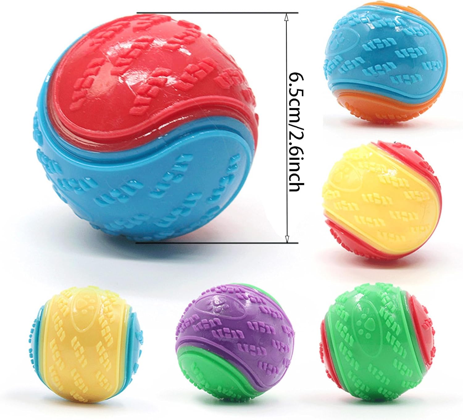 Balle à Mâcher Interactive pour Chien – Jouet Squeaky en Caoutchouc Résistant thumbnail 5