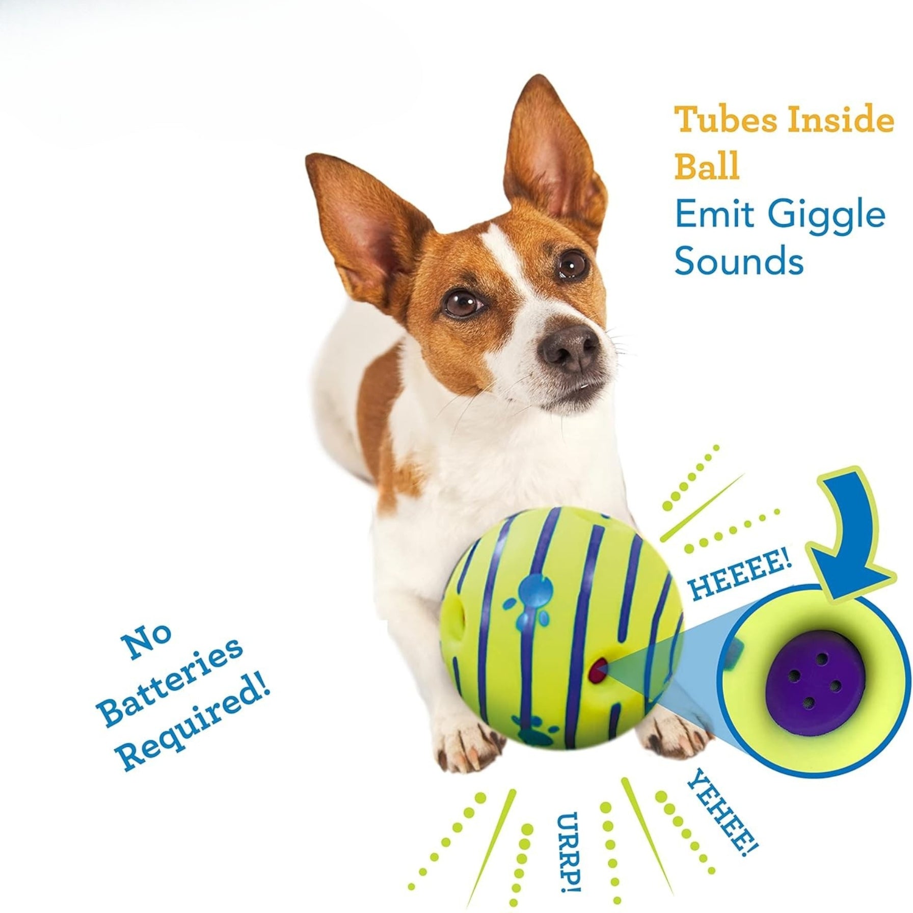 Balle Interactif pour Chien – Bruits Amusants Sans Piles, S’Active en Roulant ou en Secouant thumbnail 3