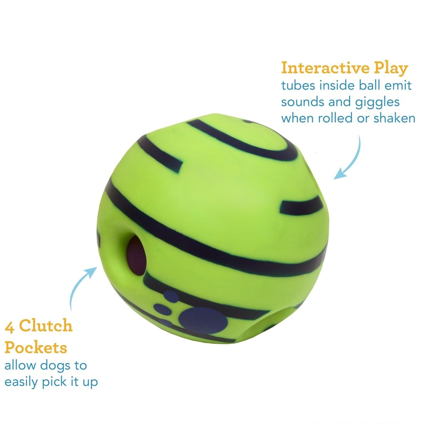 Balle Interactif pour Chien – Bruits Amusants Sans Piles, S’Active en Roulant ou en Secouant thumbnail 4