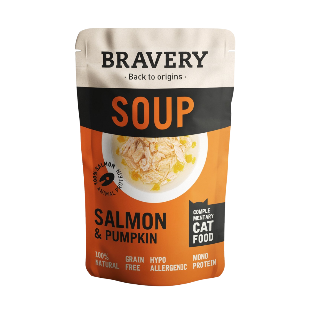 Soupe Bravery – Friandise gourmande naturelle pour chats (sachets de 40 g) | Sans céréales, 100 % naturelle et hypoallergénique thumbnail 3