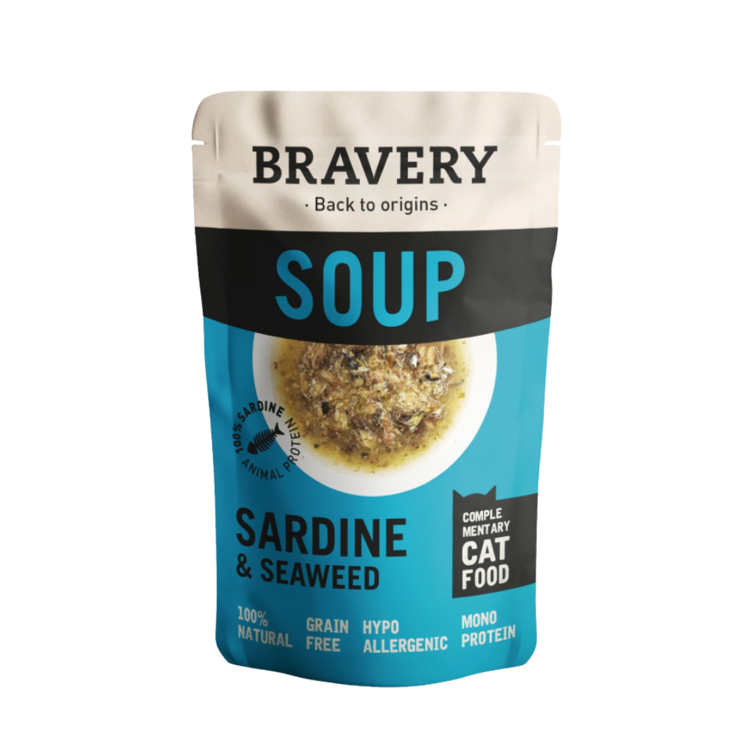 Soupe Bravery – Friandise gourmande naturelle pour chats (sachets de 40 g) | Sans céréales, 100 % naturelle et hypoallergénique thumbnail 4