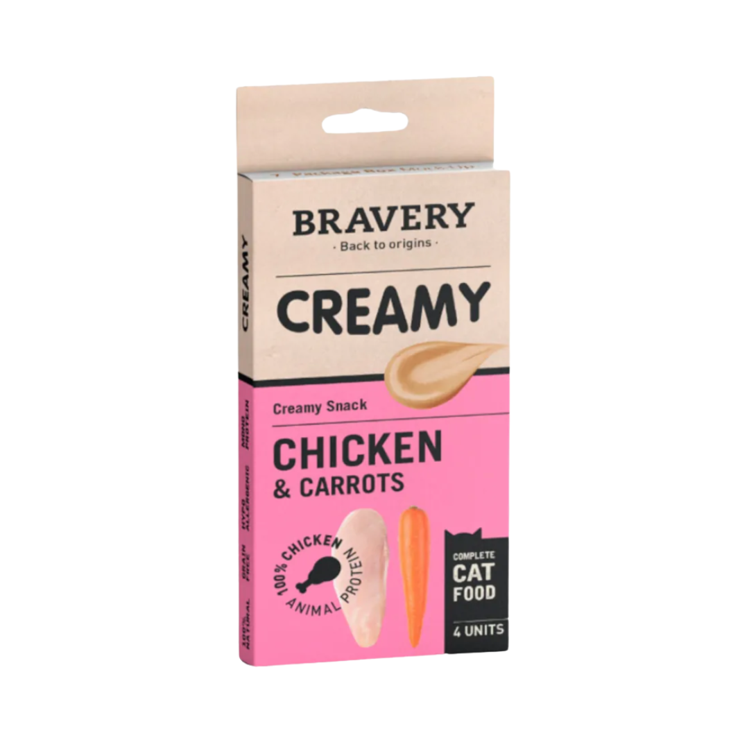 Bravery Cream – Natural Gourmet Snack for Cats (4 x 14g Sachets) | Grain Free, 100% Natural & Hypoallergenic thumbnail 3